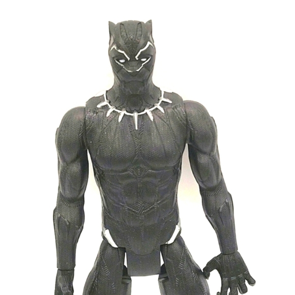 Marvel Avengers Black Panther 12” Action Figure Hasbro Black Silver - Picture 2 of 4